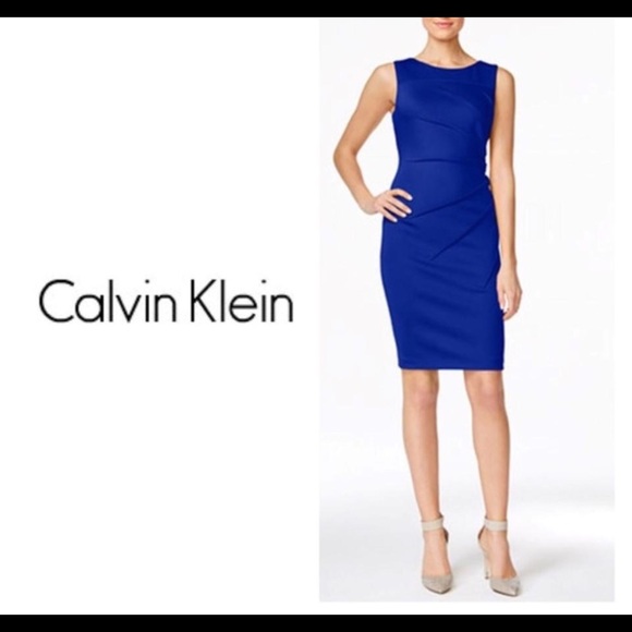 calvin klein sunburst sheath dress